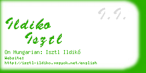 ildiko isztl business card